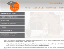 Tablet Screenshot of bikramyogasouthernpines.com